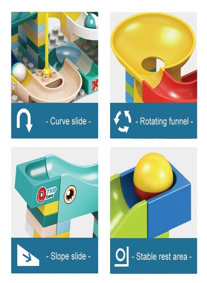 Oupstrive 100PCS Assembly Block Marble Run Slide Track Building Blocks Funnel Slide DIY Sets Bricks Kids Toys (Multicolor, Pack of 1) - Image 3